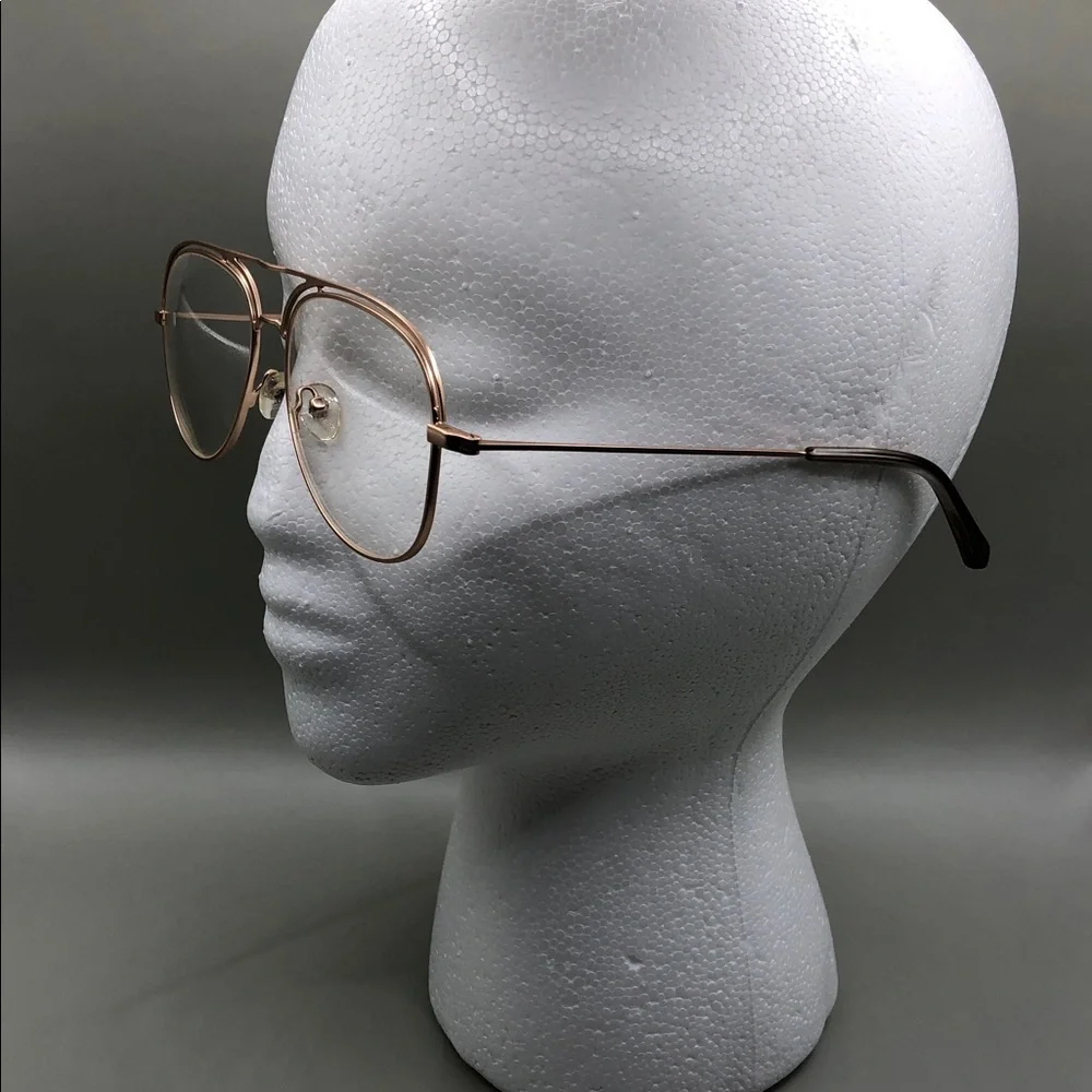 Original Penguin THE DADDY Eyeglasses Pilot Aviator Gold Metal Stainless Steel